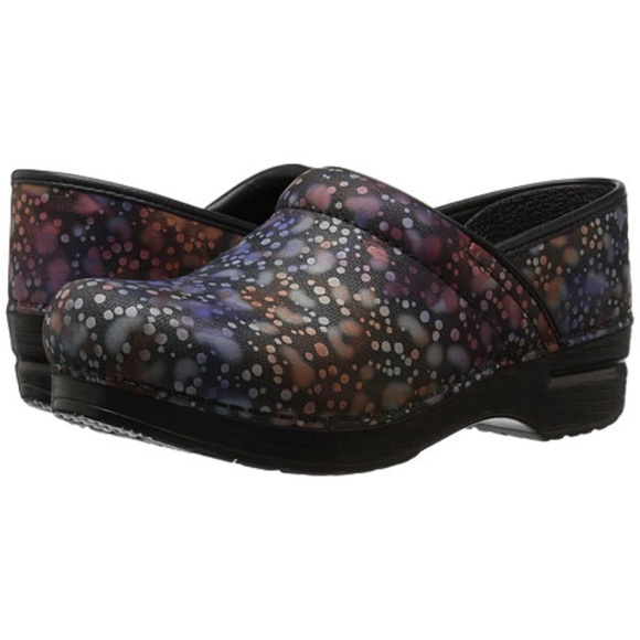 Dansko Shoes - Dansko Professional Clog 38 Dewdrop Rainbow Polka Dot